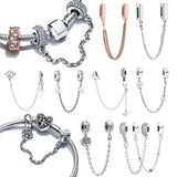 925 Silver Safety Chain Beads for Charms Bracelet