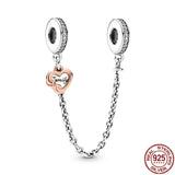 925 Silver Safety Chain Beads for Charms Bracelet