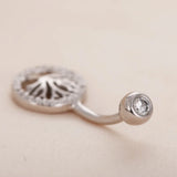 925 Silver Cabala Tree Navel Nail Belly Button Piercing Rings