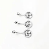 925 Silver Cabala Tree Navel Nail Belly Button Piercing Rings