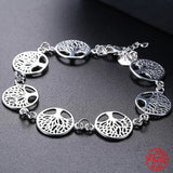 925 Silver Tree Of Life Bracelet Women