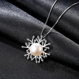 925 Silver Tree Of Life Zircon Pearl Necklace