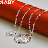 925 Silver Tree Pattern Pendant Necklace 18-30 Inch Chain