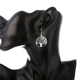 925 Silver Tree Pendant Earrings For Women Wedding Jewelry