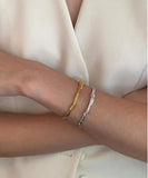 Geometric Chain Sterling Silver Bracelet for Women