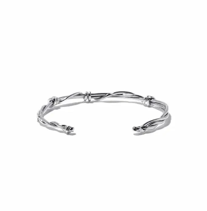 Geometric Chain Sterling Silver Bracelet for Women