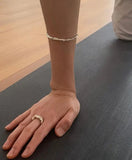Geometric Chain Sterling Silver Bracelet for Women