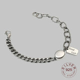 925 Silver Smiling Face Bracelet Women Vintage Fine Jewelry