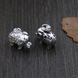 925 Sterling Silver Elephant Animals Pendant DIY Charms Vintage Jewelry