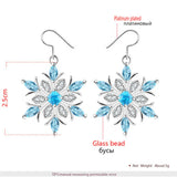 925 Silver Snowflake Crystal Jewelry Set For Women