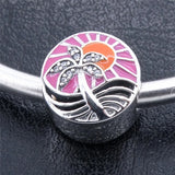925 Silver Summer Hot Charm Sunset Crystal Beads for DIY Bracelet