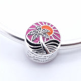 925 Silver Summer Hot Charm Sunset Crystal Beads for DIY Bracelet