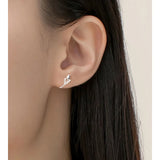 925 Silver Tulip Flower Screw Stud Earrings for Women