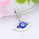 925 Silver Evil Eye Bead Pendant for Pan Charm Bracelet