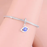 925 Silver Evil Eye Bead Pendant for Pan Charm Bracelet