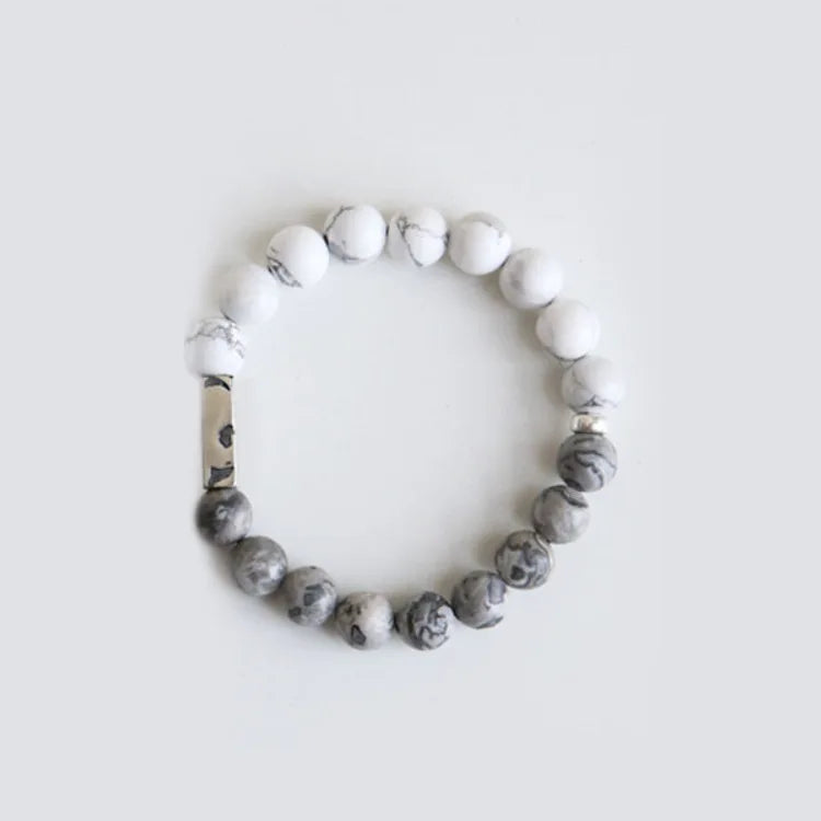 925 Silver Turquoise Beads Sun Moon Bracelet Hemisphere Map Romantic Gift