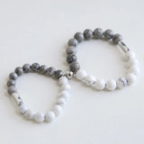 925 Silver Turquoise Beads Sun Moon Bracelet Hemisphere Map Romantic Gift