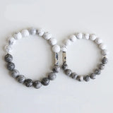925 Silver Turquoise Beads Sun Moon Bracelet Hemisphere Map Romantic Gift