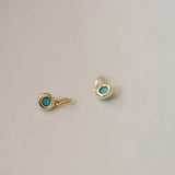 925 Silver Turquoise Mini Choker Pendant Necklace 14K Plated Jewelry