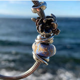 925 Silver Turtle Flower Rose Charm Bead European DIY Bracelet Jewelry