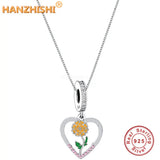 925 Silver Twelve Flowers Seasons Pendant Necklace