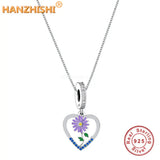 925 Silver Twelve Flowers Seasons Pendant Necklace