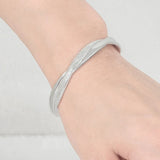925 Silver Twining Women Cuff Bracelet Bangles