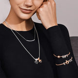 925 Silver Twinkling Woven Round Button Pan Bracelet
