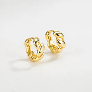 925 Silver Twist Hoop Earrings French Style Ins Light Personalized Earrings