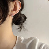 925 Silver Twist Hoop Earrings French Style Ins Light Personalized Earrings