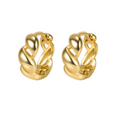925 Silver Twist Hoop Earrings French Style Ins Light Personalized Earrings