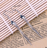 925 Silver Twist Tassel Drop Earrings Gift S-E66