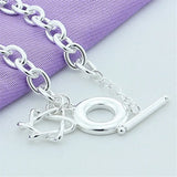 925 Sterling Silver Twist Star Pendant Bracelet for Women