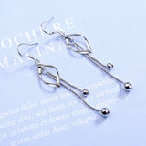 925 Silver Twisted Drop Earrings Beads Tassel Earrings for Women
