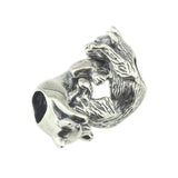 925 Silver Two Cats Charm Bead European Jewelry