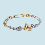 925 Silver Love Links Bracelet for Women Birthday