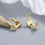 925 Silver Opal Heart Stud Earrings Wedding Party Jewelry
