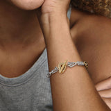 Sterling Silver Love Links Bracelet for Women