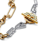 Sterling Silver Love Links Bracelet for Women