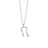 925 Silver U Shape Long Pendant Necklace Elegant Female Jewelry
