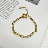 925 Sterling Silver U-shaped Connected Bracelet Hip-hop Punk Chain Jewelry