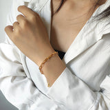925 Sterling Silver U-shaped Connected Bracelet Hip-hop Punk Chain Jewelry