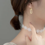 925 Sterling Silver U-shaped Earrings Charming Glamour Earrings