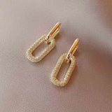 925 Sterling Silver U-shaped Earrings Charming Glamour Earrings