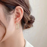 925 Sterling Silver U-shaped Earrings Charming Glamour Earrings