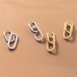 925 Sterling Silver U-shaped Earrings Charming Glamour Earrings