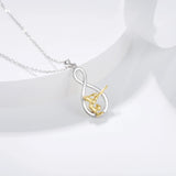 925 Silver Gymnast Infinity Gymnastics Necklace Pendant