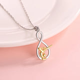 925 Silver Gymnast Infinity Gymnastics Necklace Pendant