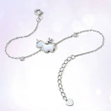 925 Silver Unicorn Charm Bracelet Bangle Wedding Gift