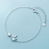 925 Silver Unicorn Charm Bracelet Moonstone Jewelry for Women Girls